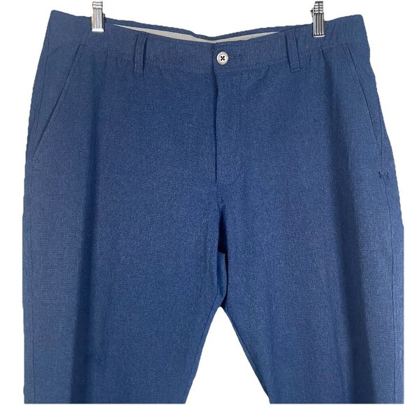 Under Armour Pants Mens 38 X 32 Blue Performance Stretch Chino Golf Lightweight - Picture 2 of 9